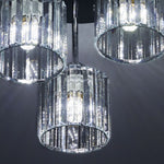 3-light Crystal Ceiling Fixture With Chrome Finish