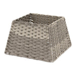Square Grey Rattan Christmas Tree Skirt With Foldable Base