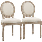 Dining Chairs Set Of 2, French-style Kitchen Chairs | Cream