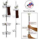 4 Tier Metal Corner Shower Shelf Wall Rack Organizer Bathroom Black