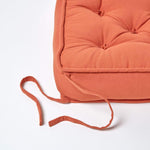 Cotton Dining Chair Booster Cushion | 40cm x 40cm | Terracotta