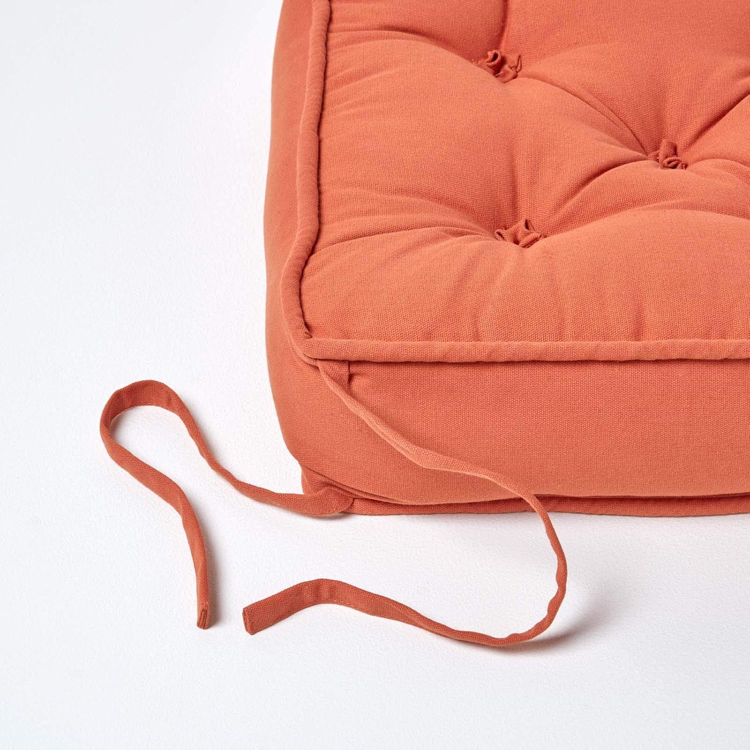 Cotton Dining Chair Booster Cushion | 40cm x 40cm | Terracotta