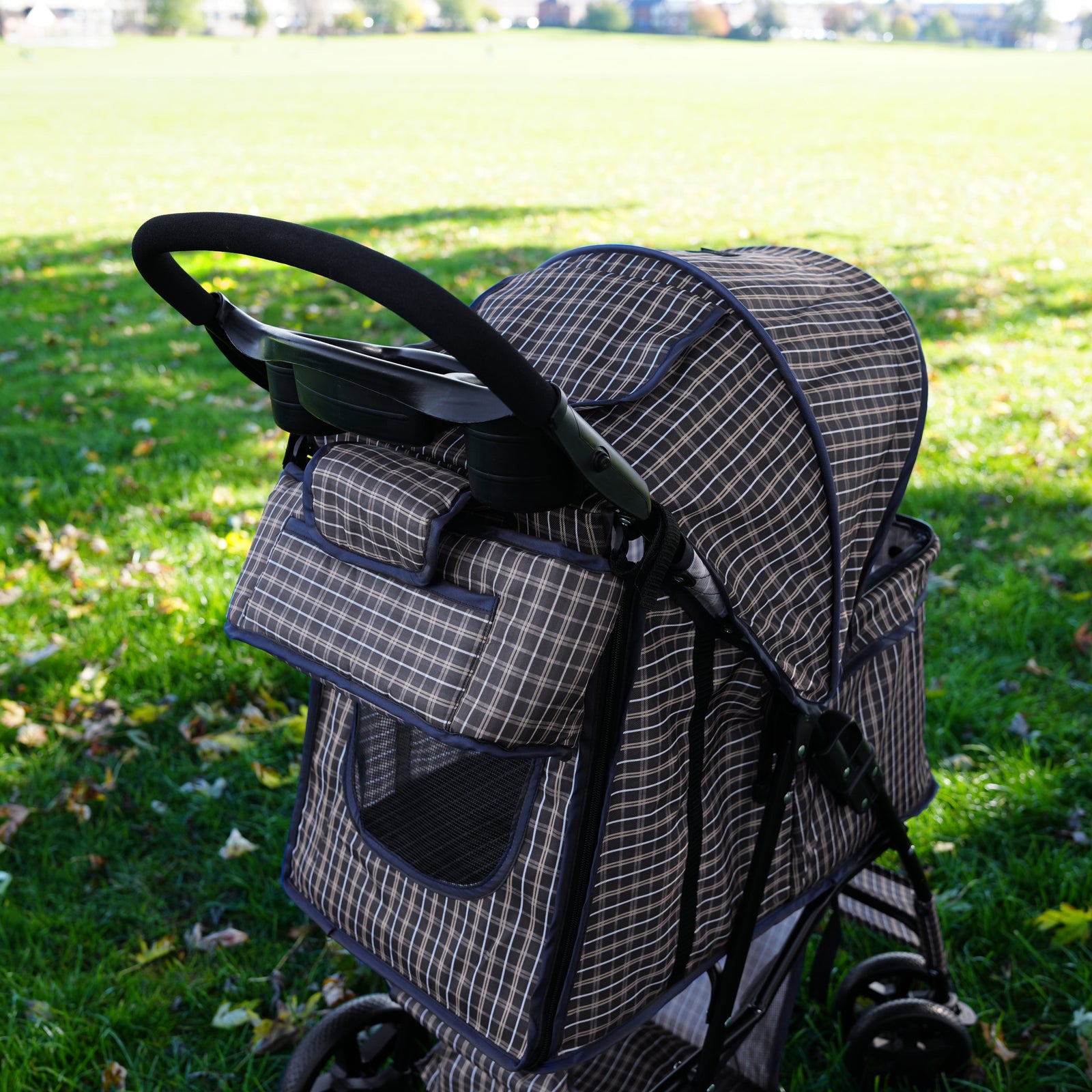 Pet Stroller Caddy Bag | Tartan