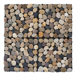 6pcs Interlocking Natural Stone Deck Tiles, 30x30cm Square Outdoor Patio Flooring, Durable Garden Pathway & Poolside Tiles | Natura