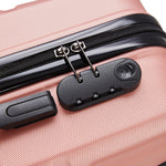 Lockable Travel Suitcase Set | Set of 3 | Rose Gold