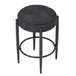 Breeins Set Of 2 Modern Chenille Bar Stool With Footrest