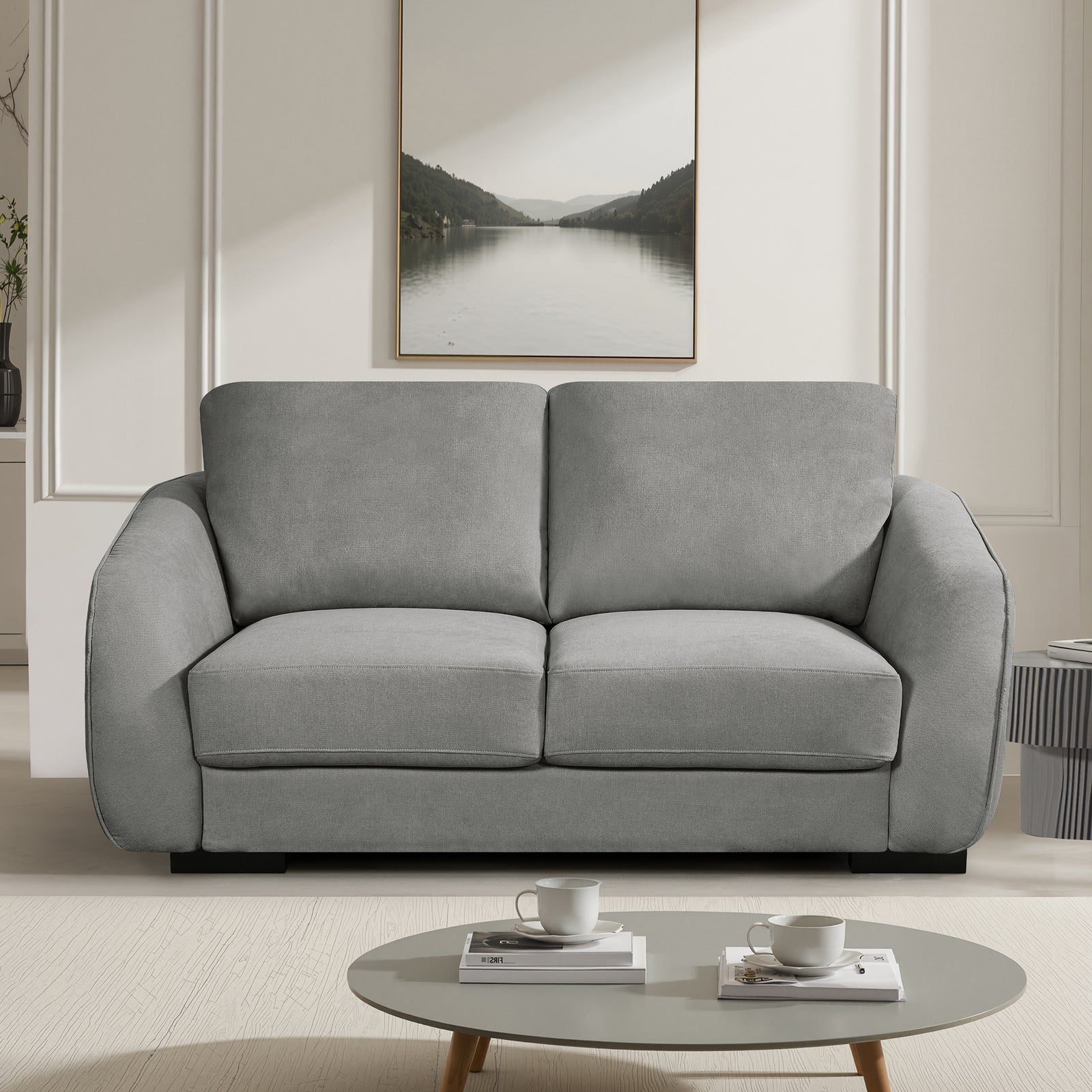 Fairview Soft Fabric 2 Seat Sofa | Grey