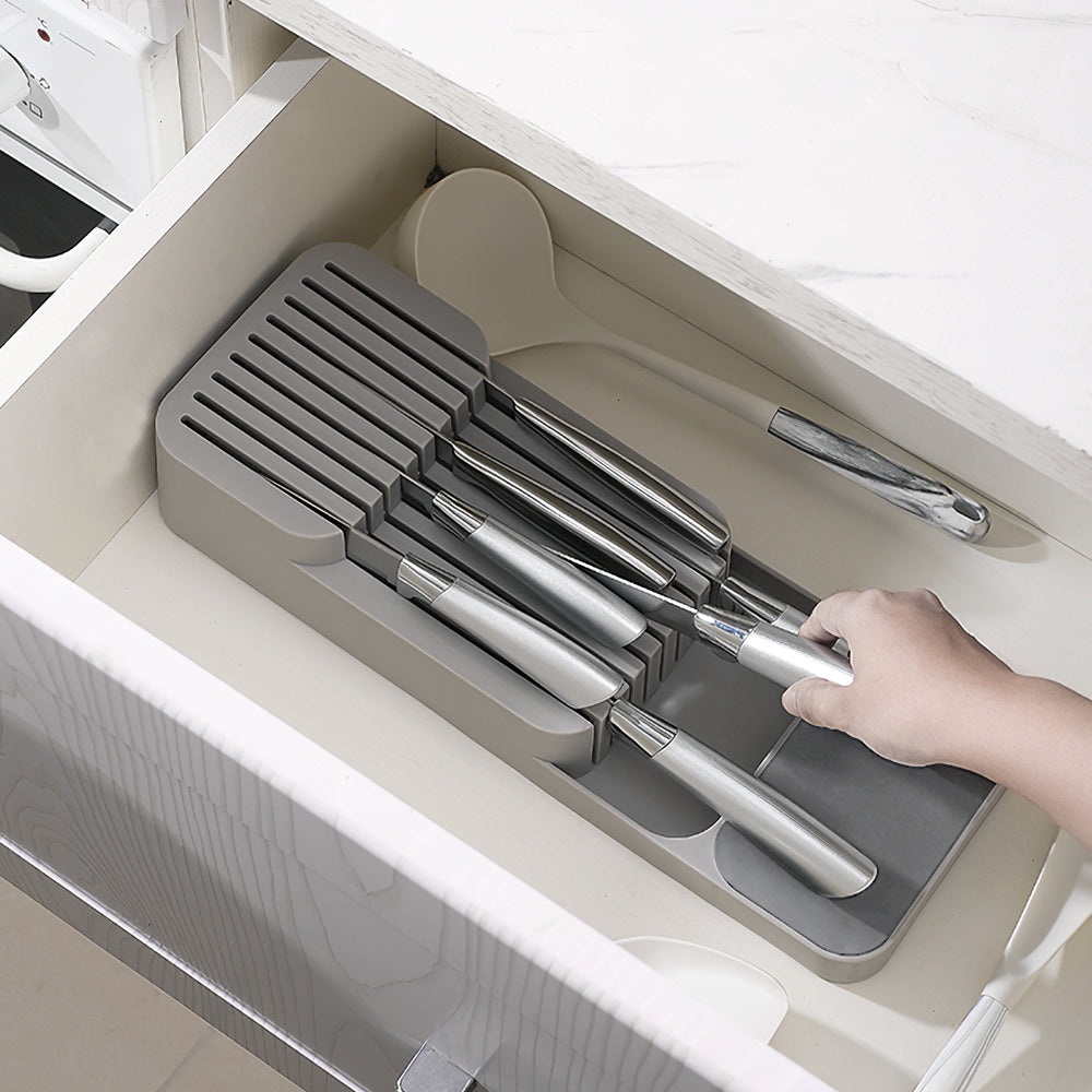9 Slot Compact Kitchen Knife In-drawer Organiser