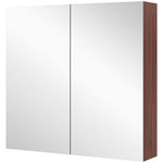 63wx60h Cm Double Door Wall-mount Bathroom Mirrored Cabinet