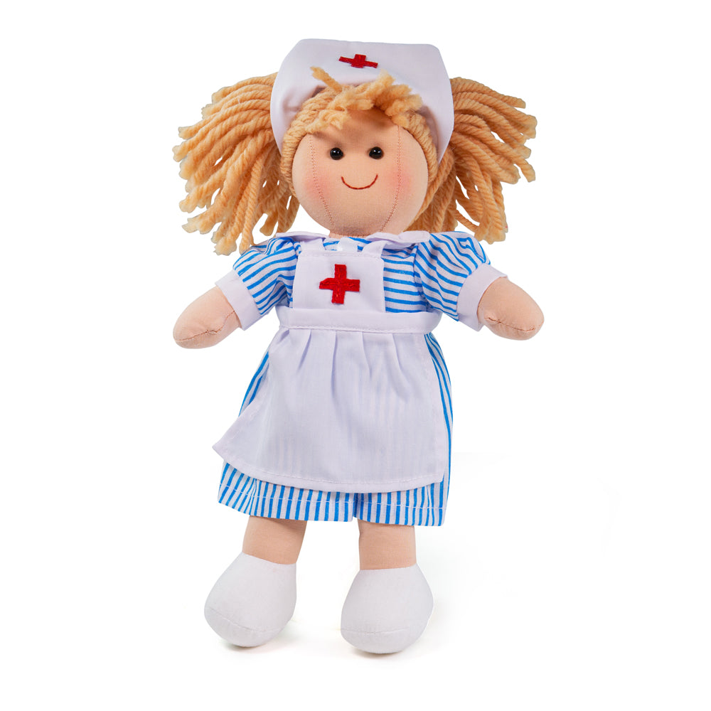 Nurse Nancy - Small Soft Plush Ragdoll, 28cm Tall