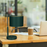 Verde Hand Made Scandi Style Table Lamp In A Rich Green Finish With Gold Accents Holds 1xe27 Led Bulb