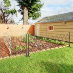 Expanding Trellis Fence Aluminum Movable, Brown
