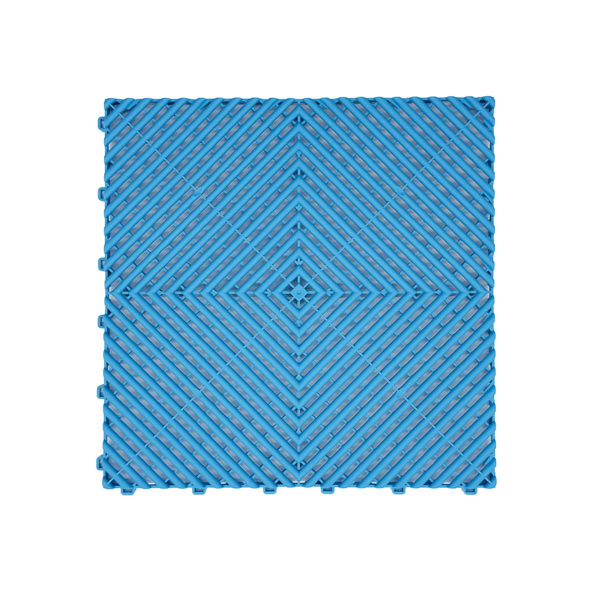 Heavy Duty Vented Garage Interlocking Floor Tiles | Light Blue