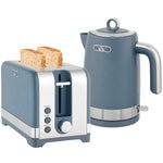 3000w Rapid Boil Kettle And Toaster Set With Otter Thermostat | Blue