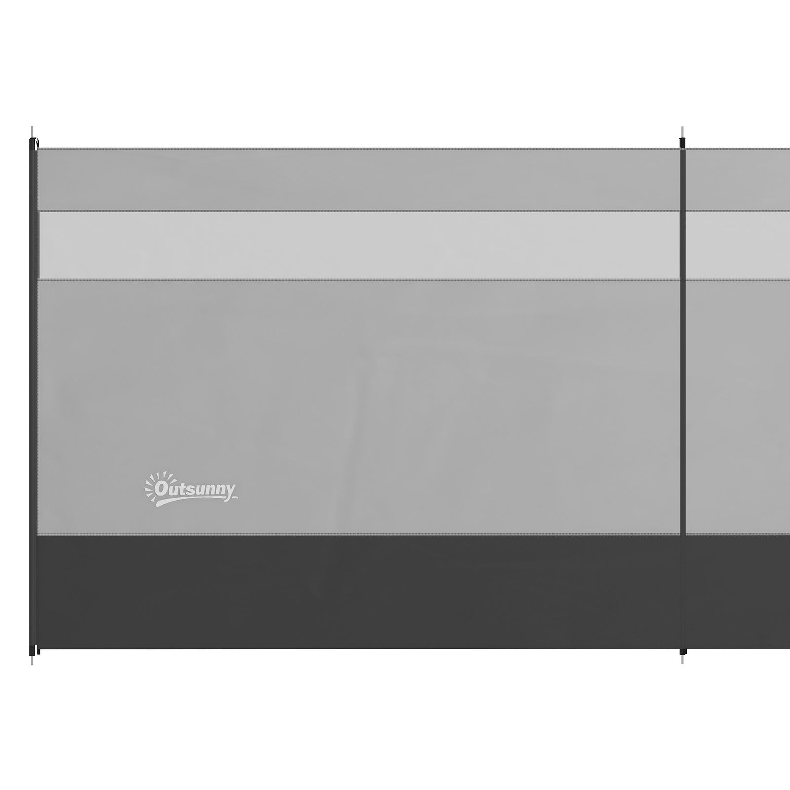 5 Pole Camping Windbreaks With Clear Windows And Carry Bag | Gray