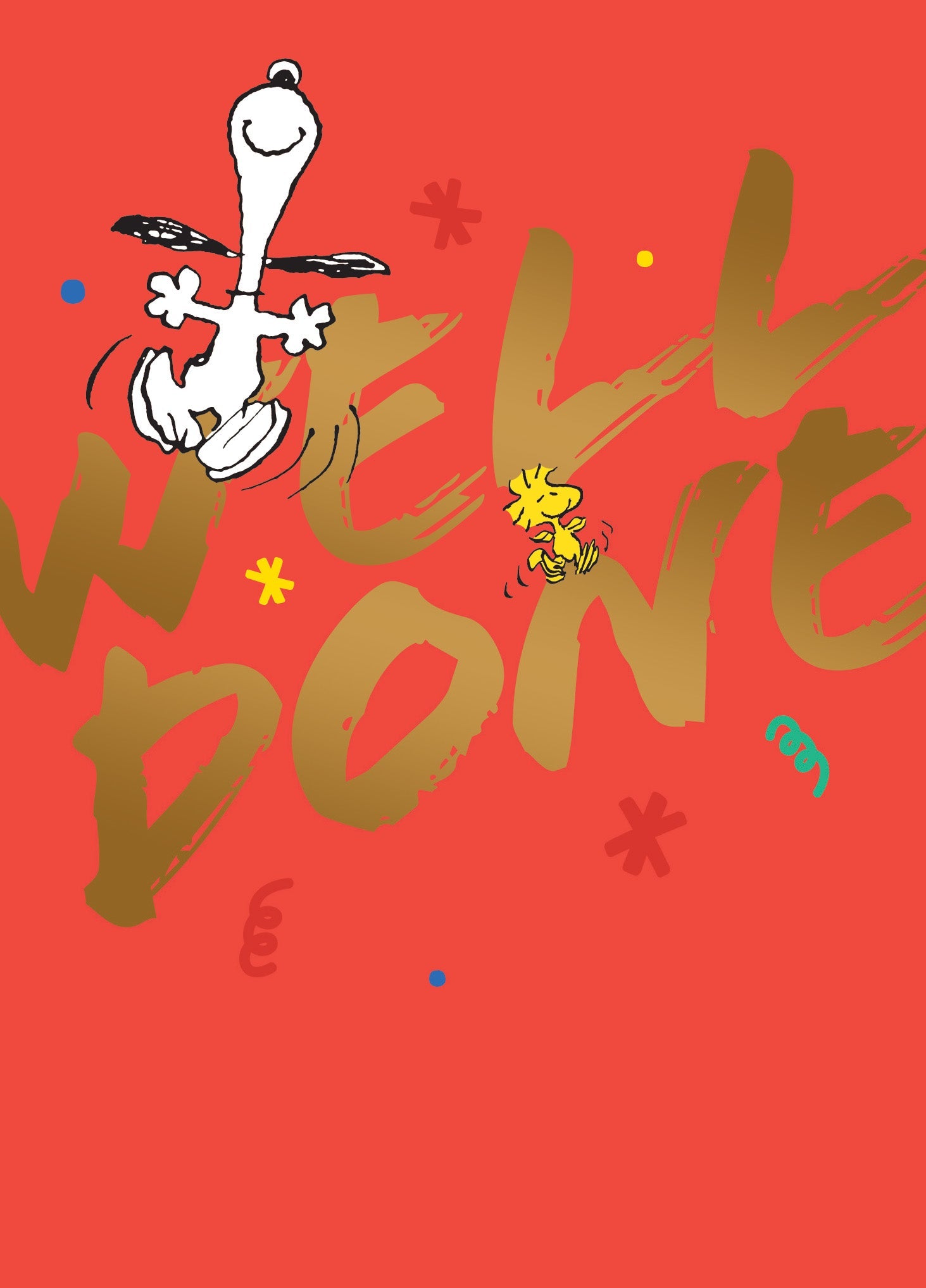 Peanuts Snoopy Well Done Card Official Product