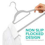 50pc Velvet Hangers - Grey