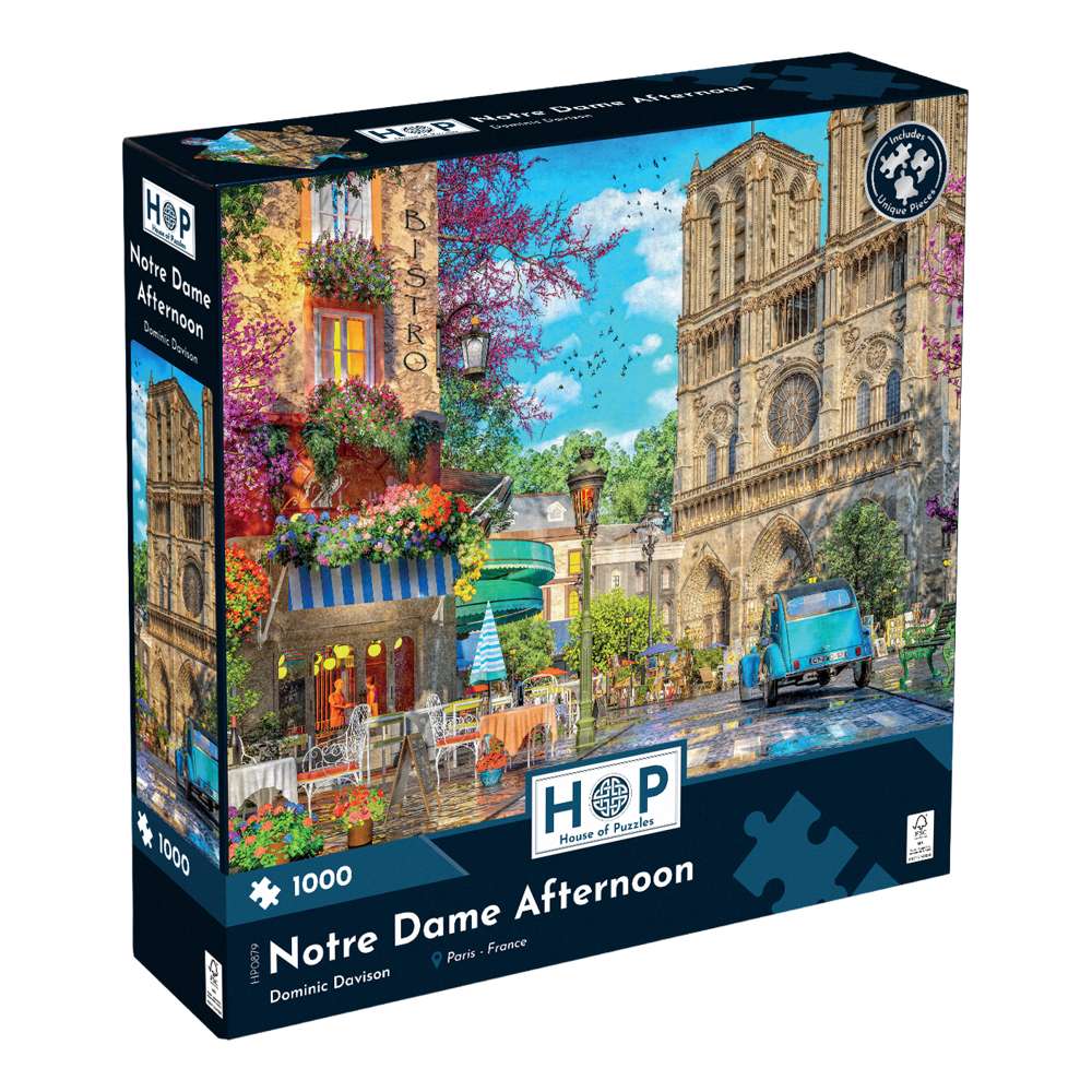 The House of Puzzles Notre Dame Afternoon 1000 Piece Jigsaw Puzzle