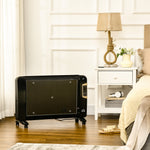 Mica Electric Space Heater Portable With 2 Heat Settings | One Size | Black