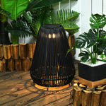 3-level Garden Rattan Solar Lantern With Auto On/off Led