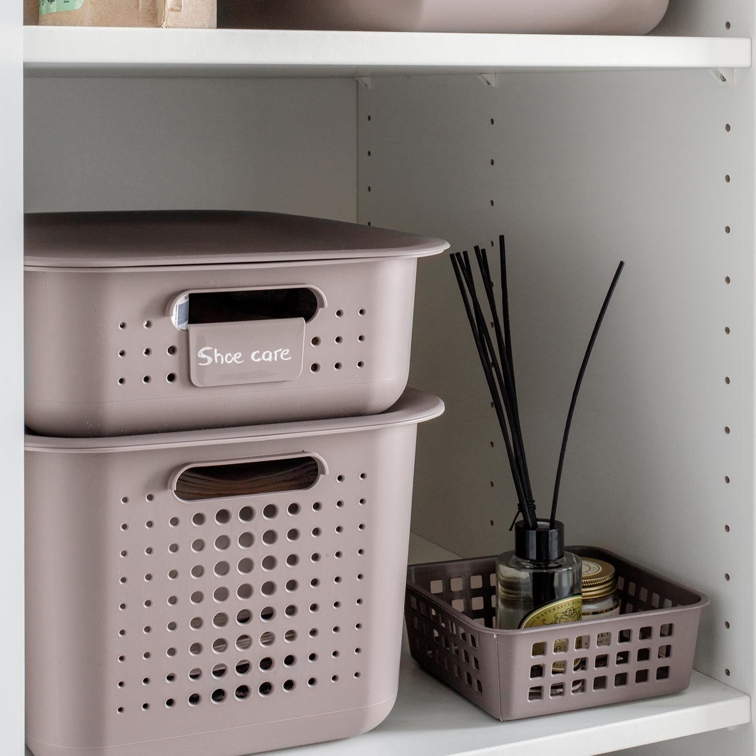 Lightweight & Durable Basket Recycled 20 Storage Box,13l, Charcoal