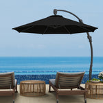 3(m) Garden Cantilever Parasol With Crank Aluminium Frame | Black