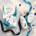 Relax Body Wash Collection Gift Set For Her With Shower Puff | Set of 2