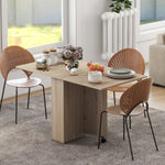 Mobile Drop Leaf Dining Table Folding Desk W/wheels  Shelves | Natura