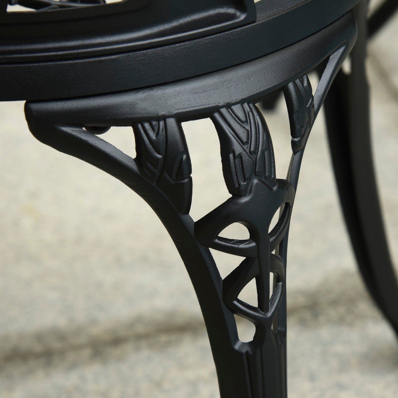 3 Piece Patio Bistro Set, Garden Table And Chairs W/ Hole