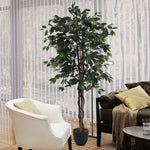 180cm Tall Artificial Banyan Tree In Planter Decorative Faux Plant For Home And Office