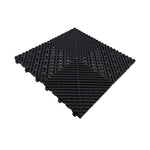 Heavy Duty Vented Garage Interlocking Floor Tiles | Black