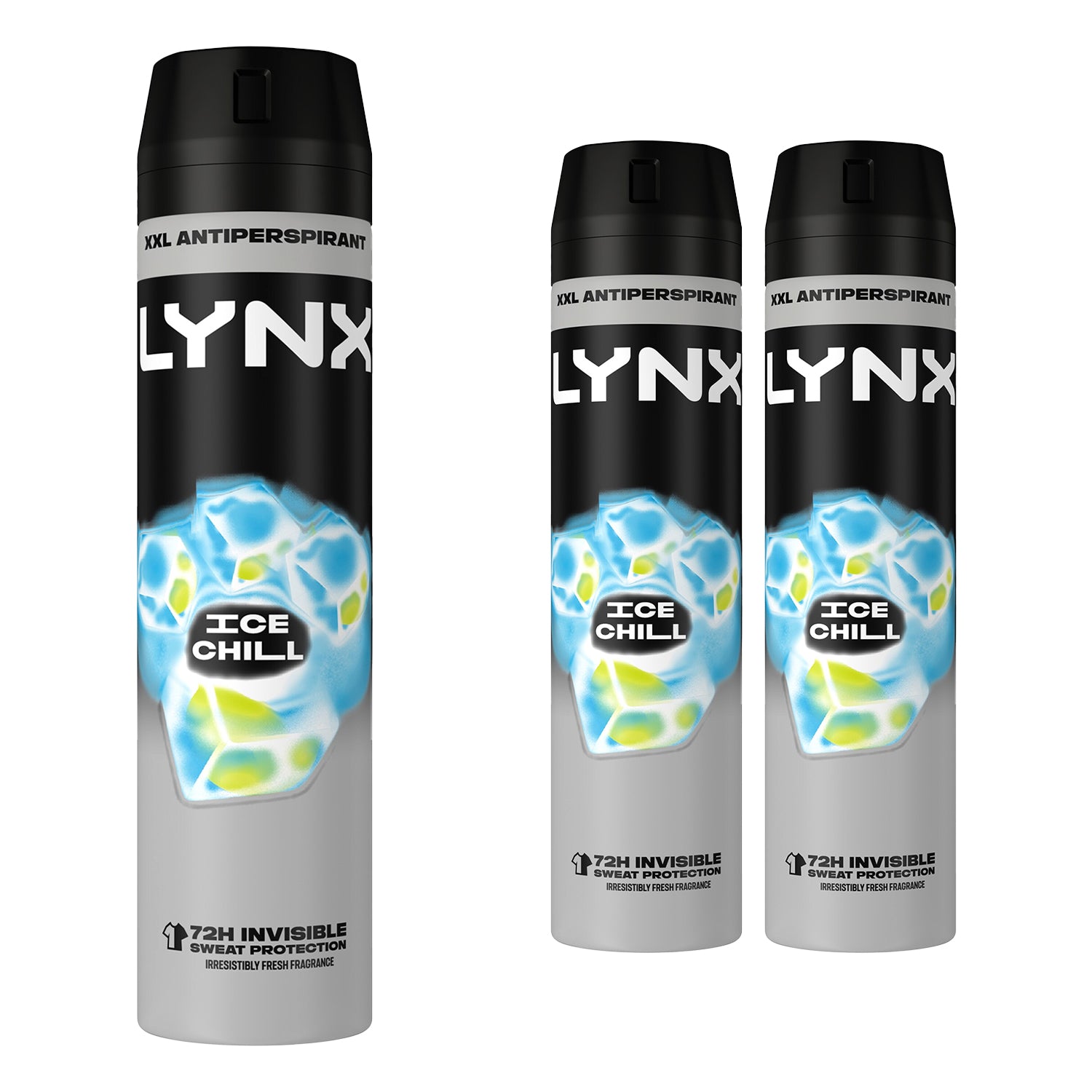 Xxl Ice Chill 72h Sweat Protection Anti-perspirant Deodorant 3x 250ml