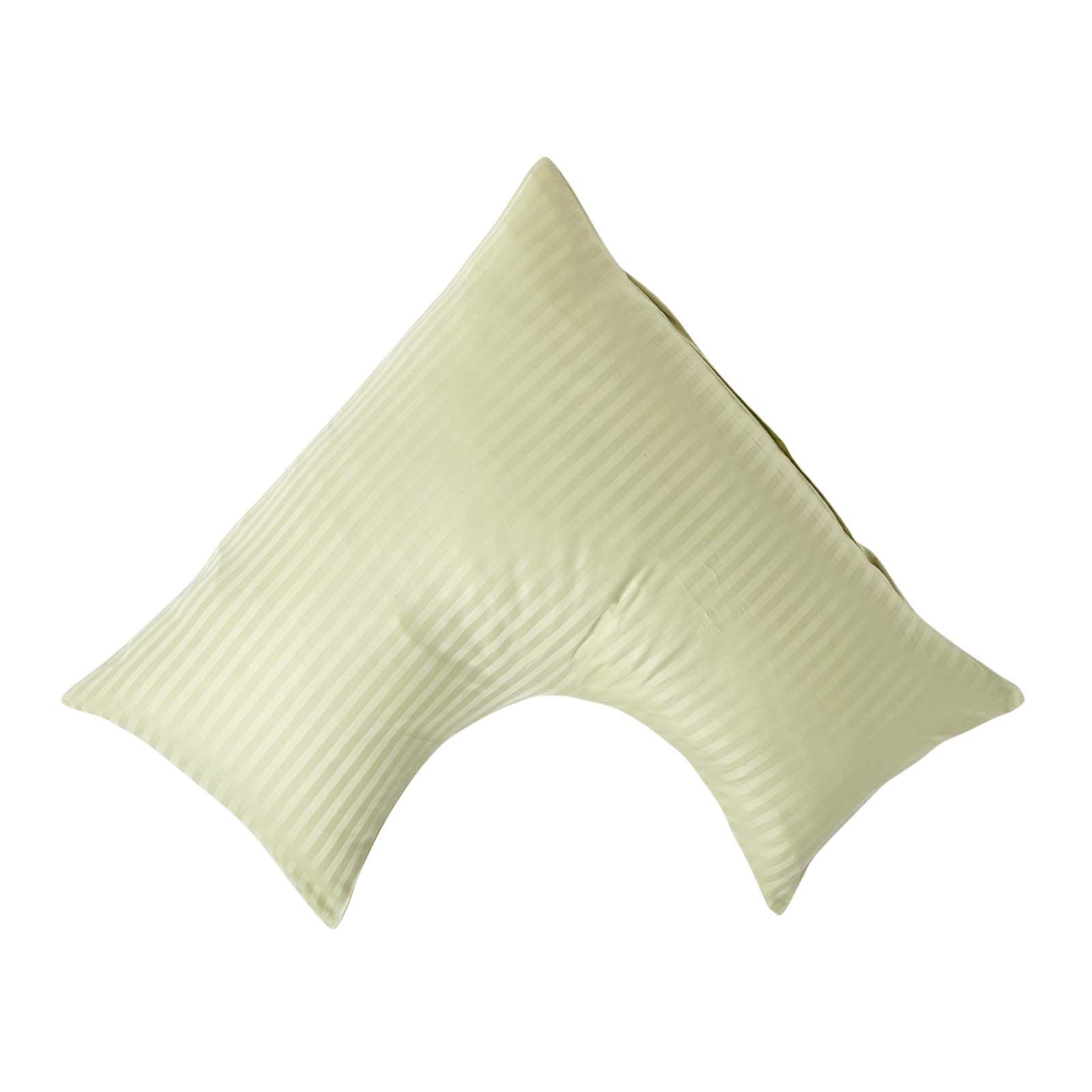 Egyptian Cotton Super Soft V Shaped Pillowcase 330 Tc | V Shape | Sage Green