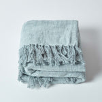 Nirvana Handwoven Slub Cotton Throw | 225cm x 255cm | Grey