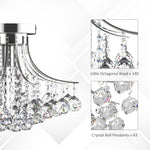 Modern K9 Crystal Chandelier Ceiling Lighting 3 Light