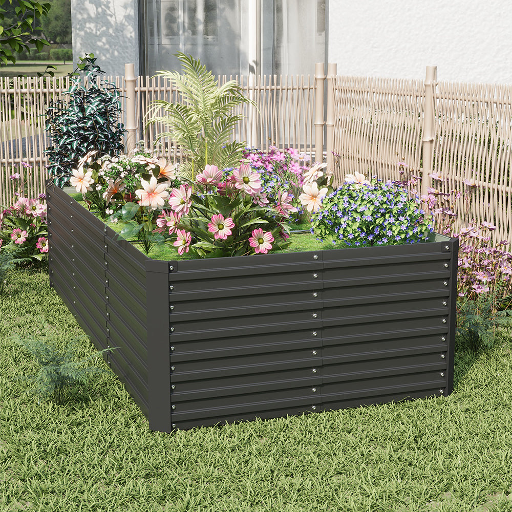 Large Metal Raised Garden Bed 240cm W X 120cm D X 60cm H
