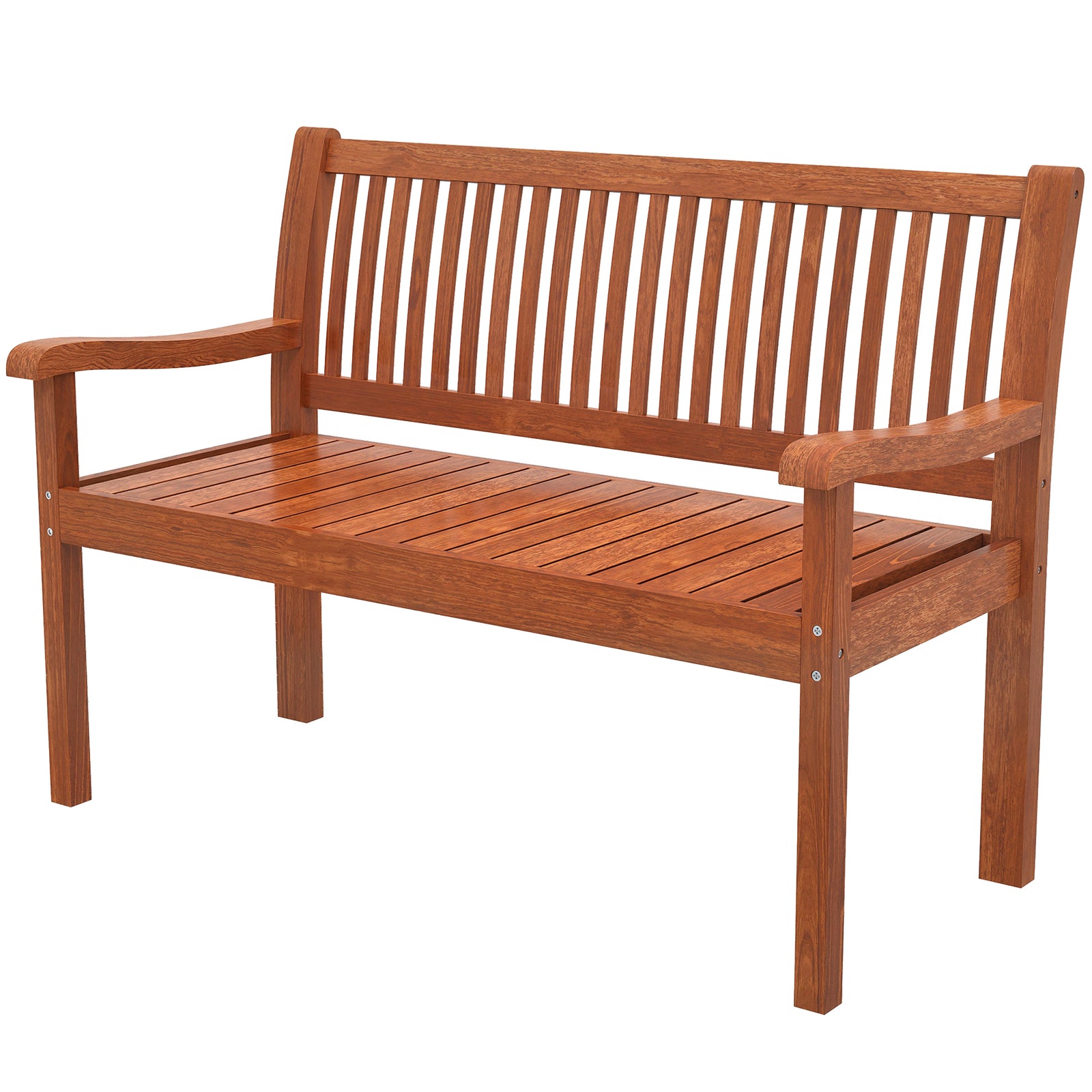 Outsunny Garden Bench 2 Seater, Wooden Outdoor Bench With Waterproof Cover