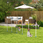 Dog Weave Pole Set Agility Starter Kit Pet Outdoor Exercise Training Set