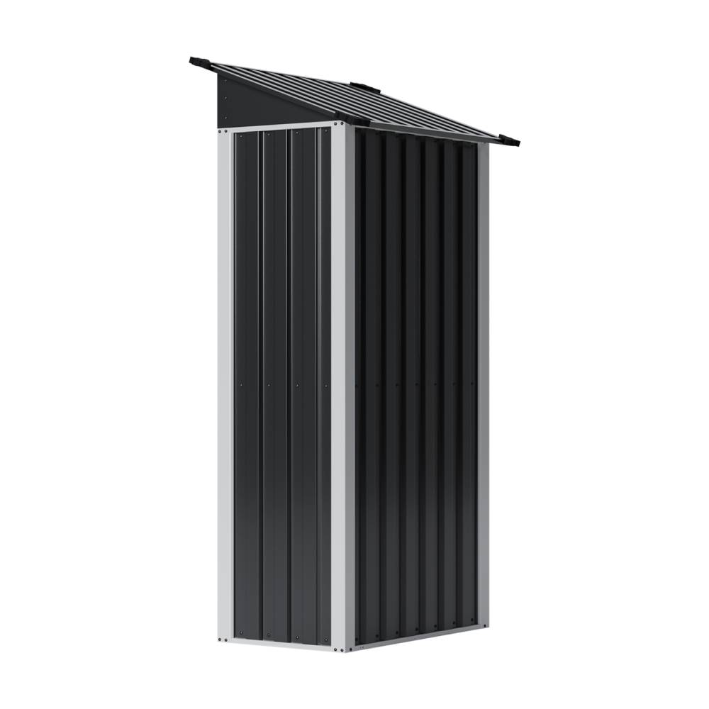 3x2ft Outdoor Metal Garden Storage Shed Small Garden Shed | Black & White