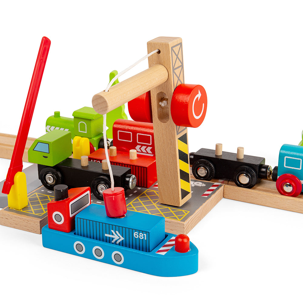 Container Shipping Yard for Wooden Train Sets