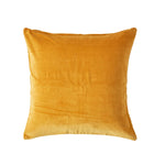 Luxury Cotton Velvet Cushion Cover | 40cm x 40cm | Mustard