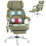 Vibration Massage Office Chair W/ Heat Reclining Function | Green