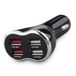Powerful & 4-port Universal Usb Car Charger Black