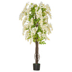 Artificial 160cm Realistic White Wisteria Tree Faux Plant