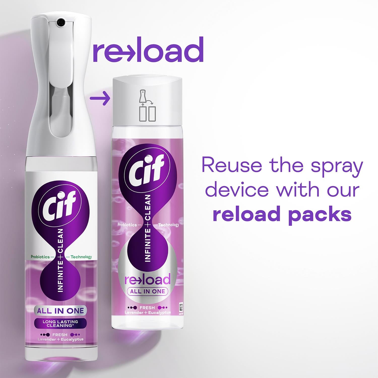 Infinite Clean All in One Cleaner Reload Lavender Eucalyptus, 6 Pk of 280ml