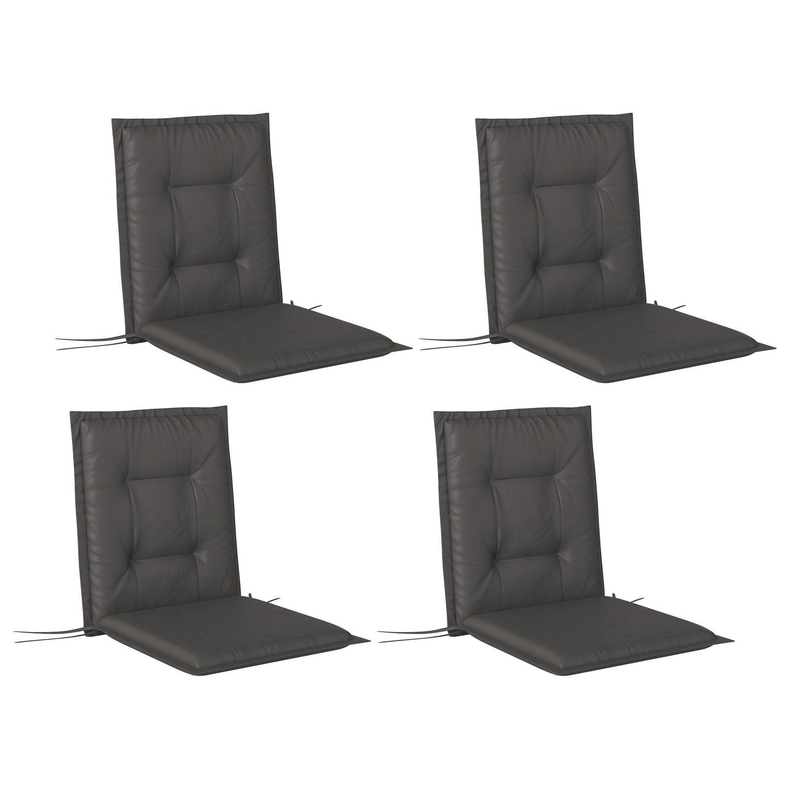 Outdoor Dining Chair Cushions | Charcoal Grey