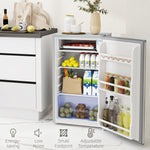 91l Freestanding Under Counter Fridge Silver with Lock | One Size | Silver