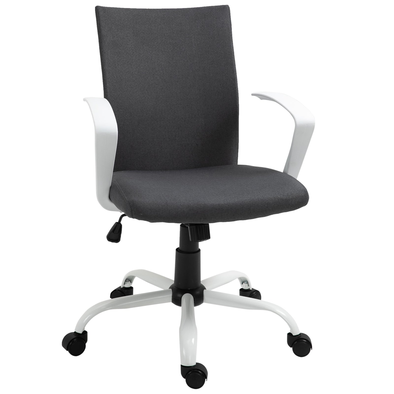 Linen Swivel Office Chair Task | Dark Gray