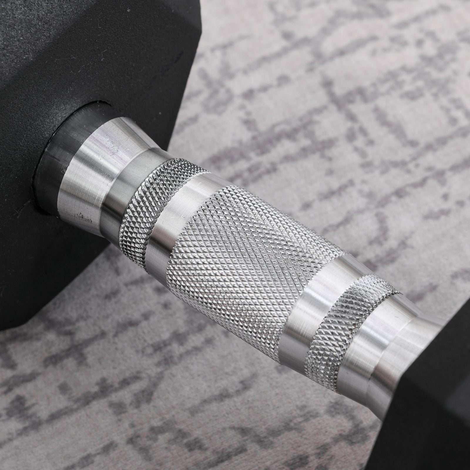 12.5kg Hex Rubber Dumbbell For Home Exercise | Black