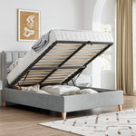 Rhodes Velvet Ottoman Bed | King | Grey